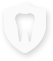 Tooth on shield icon